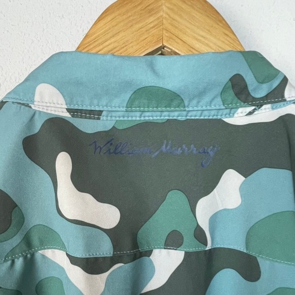 William Murray Golf Camouflage Short Sleeve Button Up Shirt Mens XLarge - Picture 8 of 12